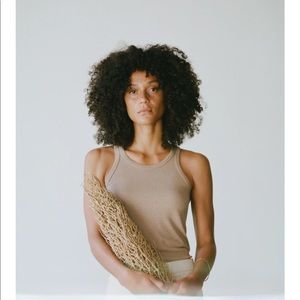 Ozma of California Silk Boy Tank XS Tea